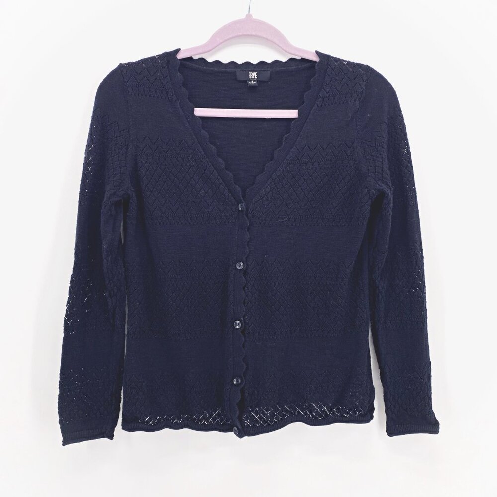 Frye Pointelle Knit Cardigan